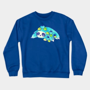 Watercolor Blueberry Sloth Crewneck Sweatshirt